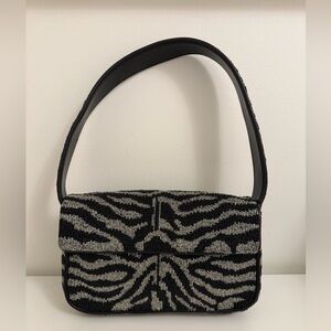 Staud Zebra Beaded Tommy Bag